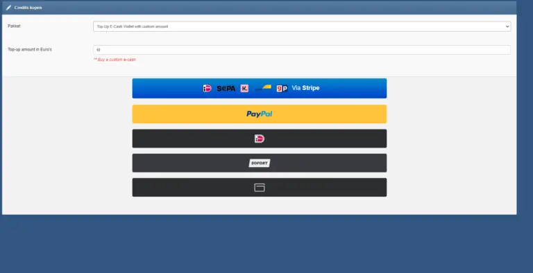 Add credit to your account